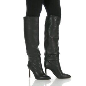 Vince Camuto “Kashiana” Black Leather Knee High Boots U.S. Size 8.5M